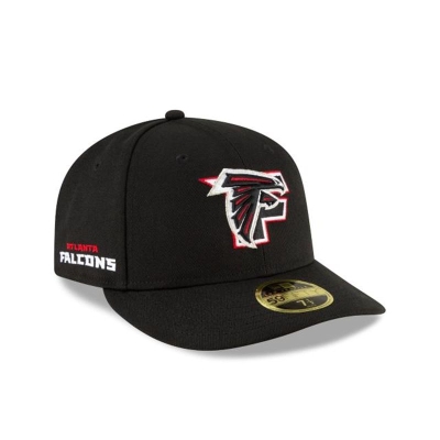 Black Atlanta Falcons Hat - New Era NFL Logo Mix Low Profile 59FIFTY Fitted Caps USA7963482